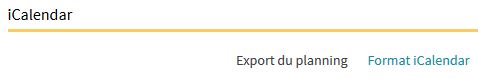 export au format iCalendar